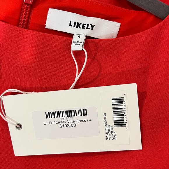 Likely Vina Cocktail Mini Dress Red - Picture 3 of 3